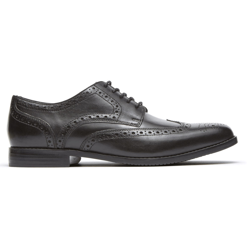 Sapatos Lace Ups Rockport Homem Pretas - Style Purpose Wingtip - 57968QVGD